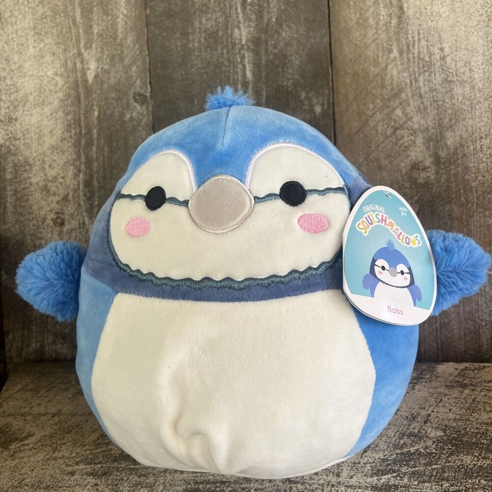 Squishmallows Babs 8 Inch Blue Jay Bird Plush Toy Wildlife Squad Kellytoy